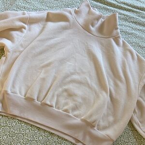 Women's Cream mockneck Sweater